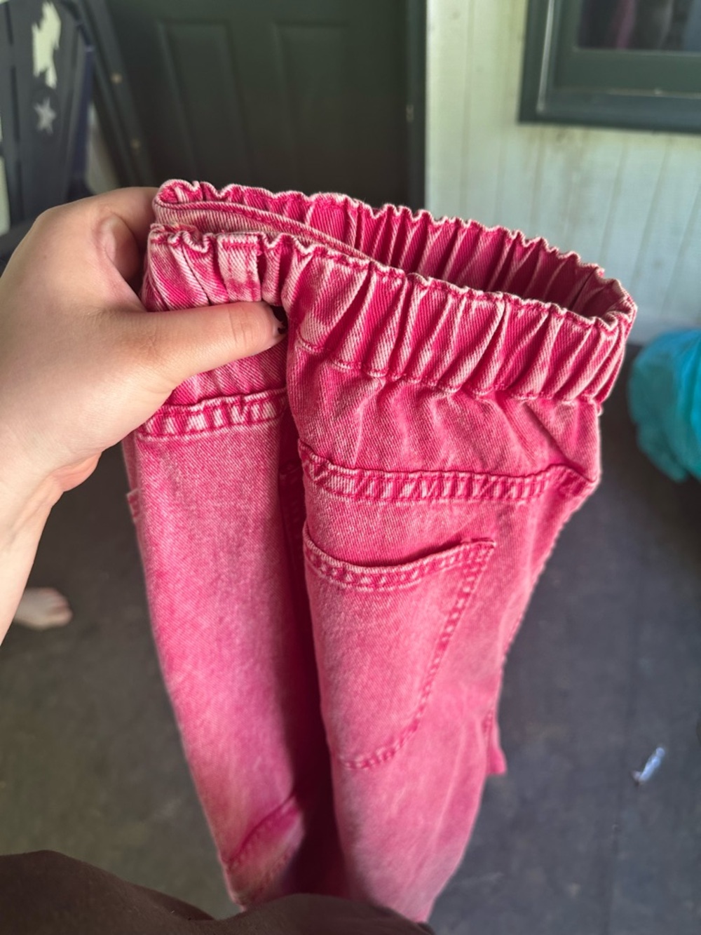 Pink Washed Cargo Pants - Picture 3 of 4